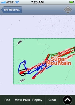 Sugar Mountain ski map - iPhone Ski App