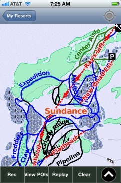 Sundance ski map - iPhone Ski App