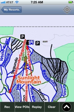 Sunlight Mountain ski map - iPhone Ski App
