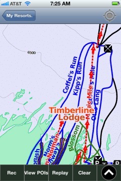 Timberline Lodge ski map - iPhone Ski App