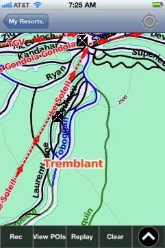 Tremblant ski map - iPhone Ski App