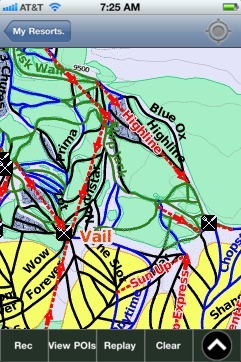 Vail ski map - iPhone Ski App