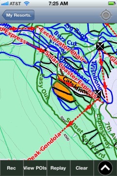 Whistler Blackcomb ski map - iPhone Ski App