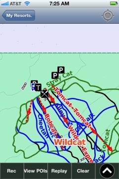 Wildcat ski map - iPhone Ski App