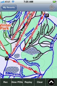 Winter Park ski map - iPhone Ski App