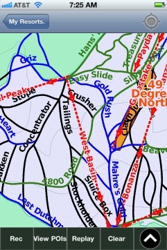 49 Degrees North ski map - iPhone Ski App