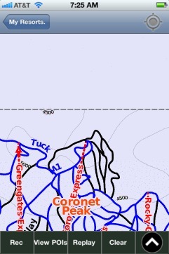 Coronet Peak ski map - iPhone Ski App