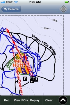Mt Hutt ski map - iPhone Ski App
