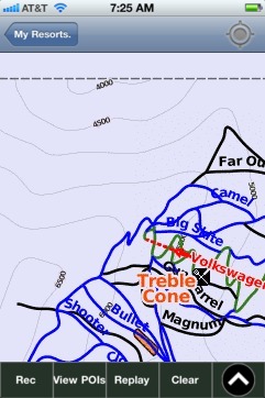 Treble Cone ski map - iPhone Ski App