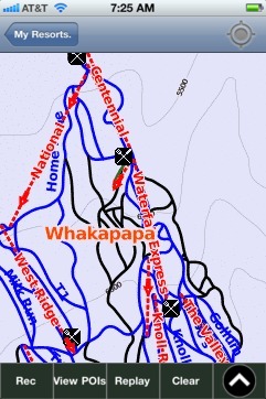 Whakapapa (Mt Ruapehu) ski map - iPhone Ski App