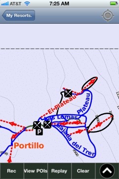 Portillo ski map - iPhone Ski App